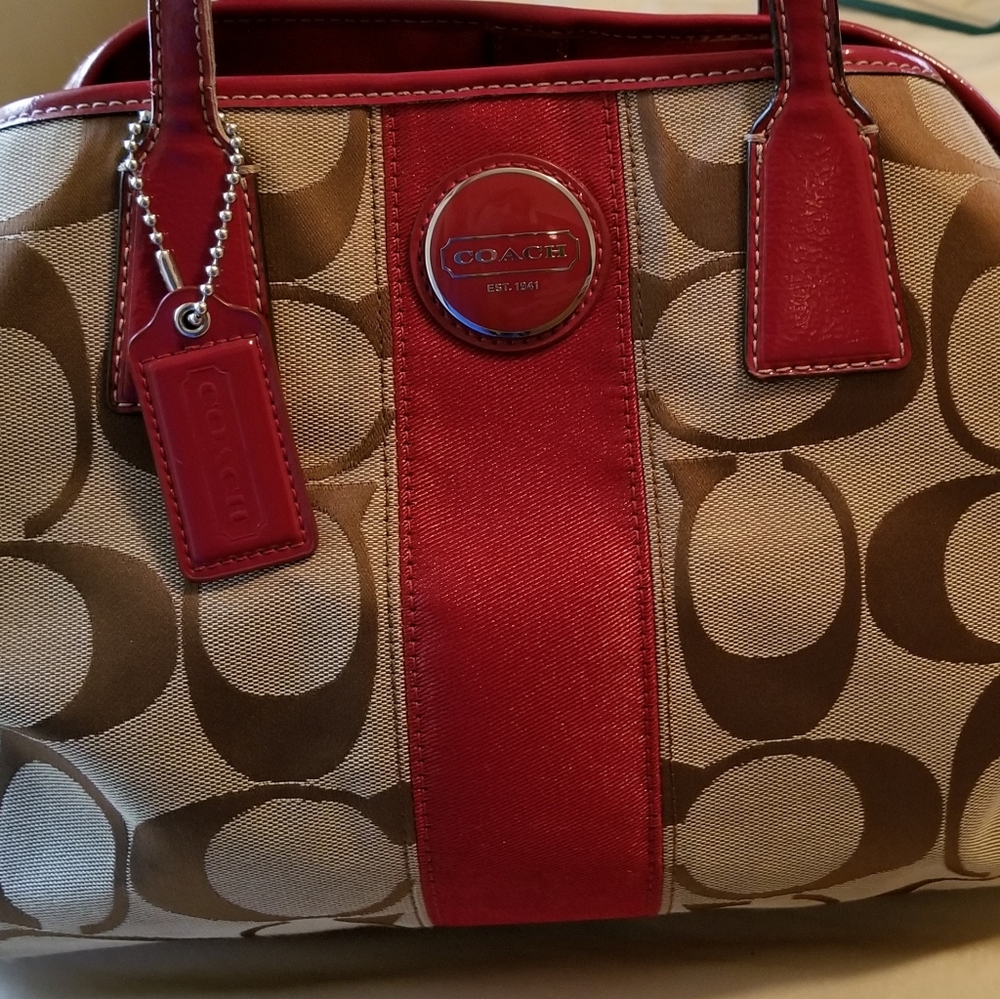 COACH PURSE TOTE with kisslock